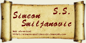 Simeon Smiljanović vizit kartica